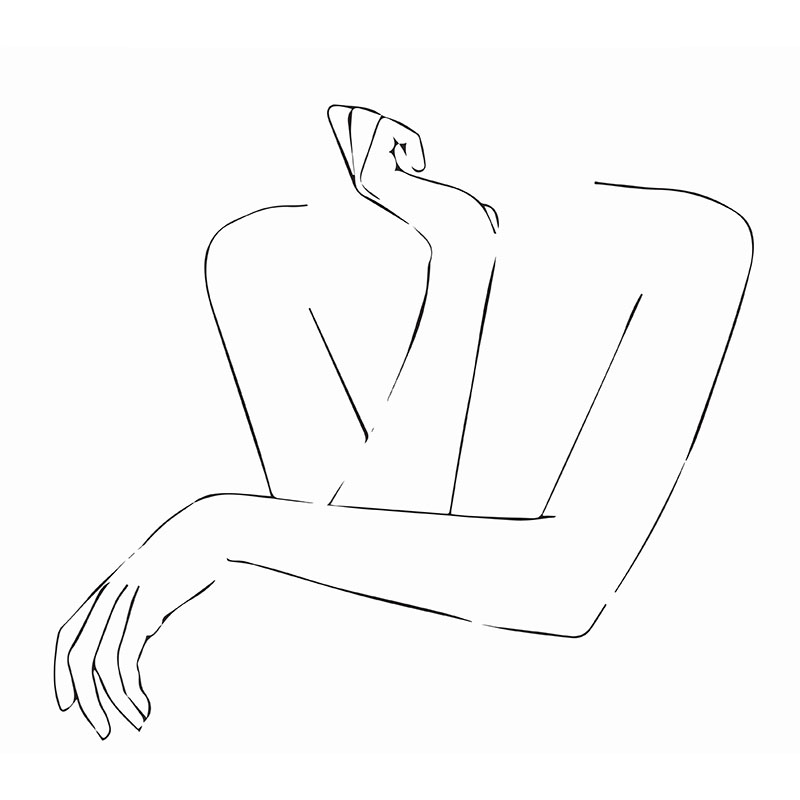 Πίνακας σε καμβά Line Art Woman Arms